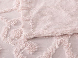 Bianca Ella Blush Cotton Chenille Floral Bedspread Set Super King V442-BCA-BEDSPREAD-ELLA-BLUSH-SK