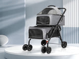 PaWz Two-tier Pet Stroller Double Dog ST1010-GY