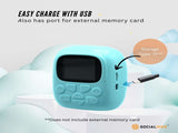 Kids Rechargeable Instant Print Camera Blue - Digital Thermal Photo Video MP3 V238-SUPDZ-40832487194704