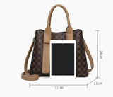 Beige And Blue Retro Fashion Handbag - Elegant Tote with Large Capacity for Work and Daily Use V888-ELOSUNG13997