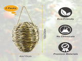 Woven Crochet Wasp Nest Decoy, Waterproof Faux Hanging Hornets Hive Nests Artificial Fake Decoy V1259-DP01-A-5358