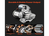 Starter 17986, Starter Motor Replacement Compatible with Buick 3.6L V6 06-08, Cadillac SRX 3.0L V6 V952-DDQDMDPN17984J8R3001V9