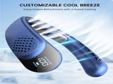 Rechargeable Neck Fan, Personal Fan with LED Display, 3 Speeds with 3600mAh Battery Powered, V1370-AZ4-07254