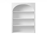 Artiss 4 Tier Bookshelf Arched Fluted Storage Display Cabinet Unit White FUR-S-BSHELF-ARC-WH-AB