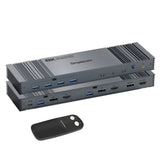 Simplecom KM490 HDMI and DisplayPort Dual Monitor KVM Switch for 2 Computers with 4-Port USB 3.0 Hub V1202-V2-HXSI-KM490
