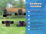 Roof Pergola Gazebo Shed Matte Black Steel Brackets and Coffee Screen DIY Kits V63-848281