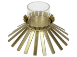 Aura Slatted Pillar Candleholder 23x21cm V637-78717CDL