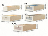 362520cm 2PCS Uncovered With Lid Fabric Clothes Box Foldable Wardrobe Visible Window Garment V1366-AZ2-W-02808