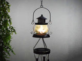 Solar Wind Chimes for Outdoor, Iron Hollow Wind Chimes Garden Decor Lantern Hanging Solar Landscape V1369-AZ3-W-05288