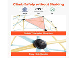 Climbing Dome, 305cm Geometric Dome Climber, 453kg Loading Jungle Gym Playground with 2 Basketballs V952-JHPDZJ10FTLQDD2DJ001V0