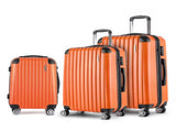 Wanderlite 20-24-28 Inch 3Set with TSA Lock Spinner Carry On Hard Shell Travel Suitcase LUG-ABS-CLA-3SET-OR