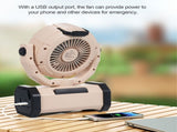 Outdoor Camping Fan with LED Lights, 20000mAh Rechargeable Battery Operated Oscillating Fan, V1294-YM0901-LB0336