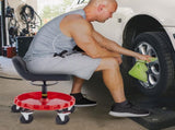 Shop Stool, 135 kg Rolling Garage Stool, 56 cm to 66 cm Adjustable Height Mobile Rolling Gear Seat, V952-YXAPDSFZDQCDJEZCNV0