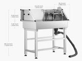86.4 cm Stainless Steel Dog Washing Station, Pet Grooming Tub with Hot & Cold Faucet, Showerhead, V952-BXGCWYG34CJY8SX20V0