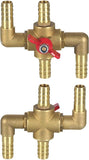 All Solid Brass Body Automobile Integrated 4-Way Heating Water Manual Control Valve 5/8 OD V1258-DP02-C-473