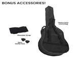 Karrera 38in Cutaway Acoustic Guitar with Carry Bag - Natural CC38-NAT