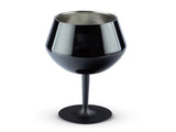2 Pcs Black Detachable Stainless Steel Wine Glass - 14oz Portable Stemmed Goblet for V888-ELOSUNG27232