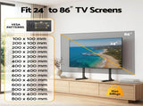 Artiss Universal TV Stand for 24-86 inch TVs LED Screen Table Top Desktop Mount TV-MOUN-3004-BK
