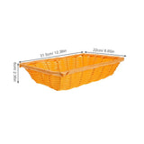 Rattan Round Snack Storage Basket Plastic Multi 2Pack for Kitchen Use V1192-AZ-W-25274