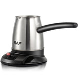 Electric Stainless Steel Coffee Kettle with Detachable Heating Base, 600W Fast Heating, Ideal for V1341-ZY-4H2NRWH7-SILVER