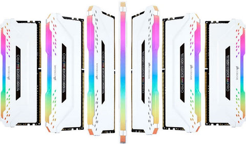 CORSAIR Vengeance RGB PRO 16GB 2x8GB DDR4 3600MHz C18 18-19-19-39 White Desktop Gaming Memory Intel V177-L-MECMD4-VRGBP2X8G36CW