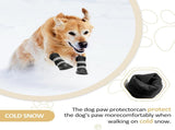 Anti-slip shoes with reflective strips, high waterproof boots, durable leather rubber sole V1259-DP01-A-1602