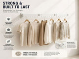 CARLA HOME 3-Fold Wall Mounted Clothes Drying Rack, Laundry Space Saver, White LSB-36544