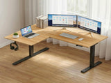 Artiss L-Shape Electric Standing Desk Sit Stand Up Height Adjustable Motorised HASD-ET262DL-WD-AB