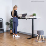 Lifespan Fitness ErgoDesk AUTO Series Automatic Standing Desk 150cm in White & Black V420-LFDK-EDKWB-150