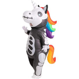 Skeleton Unicorn Cartoon Costumes Air Model Inflatable Costume Funny Dress Up Props Halloween Party V1263-JX-7894