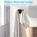 2 PCS Double Wall Hooks, Clean and Invisible, Easy Wall Installation, Ideal for Bathroom, Bedroom, V1366-AZ2-W-15560