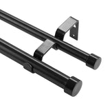 VEVOR Double Rod Curtain Rods, 72-144 inches Adjustable Length, Black Double Curtain Rods V952-CLG72144INCHK73QDV0