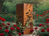 Outdoor Pineapple Garden Column, Rustic Metal Light Cover Sculpture, Modern Yard Statues, Patio V1192-AZ-W-26247