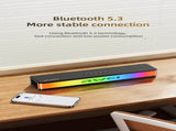 AWEI KA23 Wireless Bluetooth Soundbar, RGB Dynamic Lighting Stereo Speakerblack V1300-KA23-BLACK