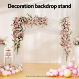 2M Backdrop Stand Wedding Background Decoration Party Flower Balloon Display White WESD-SQUA-2M-WH