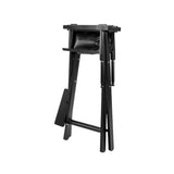Sarantino Black Tall Directors Chair Beech Wood Frame with Canvas Seat WDC-JOY-BK