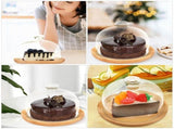 Transparent Glass Dome Cake Plate for Storage with Fine Workmanship Smooth Edges Suitable for Home V1370-AZ4-16779