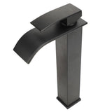 Waterfall Faucet Electroplated Black Single Handle Copper Valve Core Hot Cold Mixer Tap V1294-YM0901-3112240024411