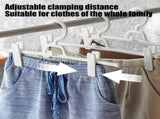Set of 5 Plastic Pant and Sock Hangers with Sliding Clips, Multifunctional Wardrobe Hanger for V1366-AZ2-W-14762