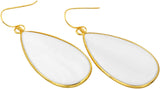 Natural Stone Ear Hook Women Earrings - Fashion White Shell Long Drop Earrings Hook Up Classic Ins V1188-WTJ-LZZ-01918