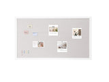 48"x36" White Cork Board with Linen Surface Stylish Wall-Mounted Bulletin Board for Home, School, V952-RMB48X36WBSMBDAIDV0