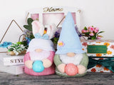 2 pcs Easter Bunny Gnome with Easter Egg - Handmade Gnome Faceless Plush Doll, Gift for Girl Room V1366-AZ2-W-06720