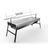 SOGA Stainless Steel Skewer Charcoal BBQ With Grill With Rotisserie TABLETOPSKEWERWITHROTISSERIE