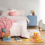 Minikins Multi Colour Spot Reversible Quilt Cover Set Double V442-SIM-QUILTCS-SPOTREVERSIBLE-MULTI-DS