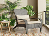 Coastal Weave Reclining Armchair with Bonus Cushion Covers V264-OTF-569S-LGR-NA-1