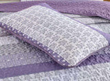 Bohemian Purple and White Quilted Bedspread or Coverlet Set and matching pillowcases V745-MAC080664Q13U