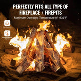 VEVOR 8 Pcs Oak Logs, Gas Fireplace Ceramic Logs for Fire place, Heat-Resistant Wood Log Gas V952-TCXWYM8XM000HHC5SV0