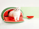 Vetreska Fruity Portable Cat Kitty Toilet Litter Box Tray House Lid Scoop Set Watermelon V610-VK10-WM