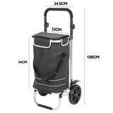 Foldable Shopping Trolley Cart Multifunctional Large Capacity Hand Carry Bag Aluminium Frame with V985-SHOPPINGTROLLEY