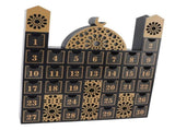 Ramadan Wooden Countdown Calendar with LED Light Countdown to Eid Drawer Advent Calendar for V1294-YM0901-3115240014112